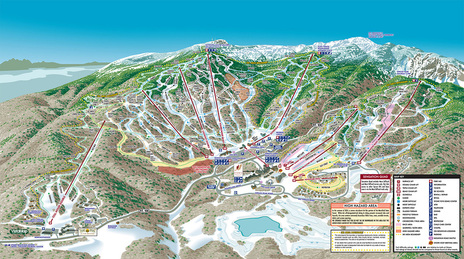 The VistaMap trail map for Stowe Mountain Resort has been updated every year to include the gradual improvement to the base facilities as well as other changes on mountain. copyright 2005 Gary Milliken / VistaMap