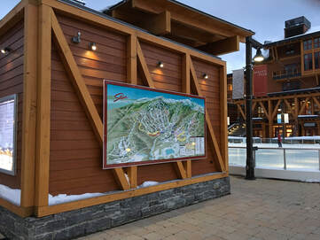 Picture of outdoor map display at Stowe Mountain Resort